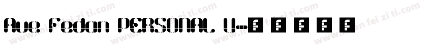 Ave Fedan PERSONAL U字体转换